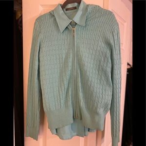 Liz Claiborne and hoodie